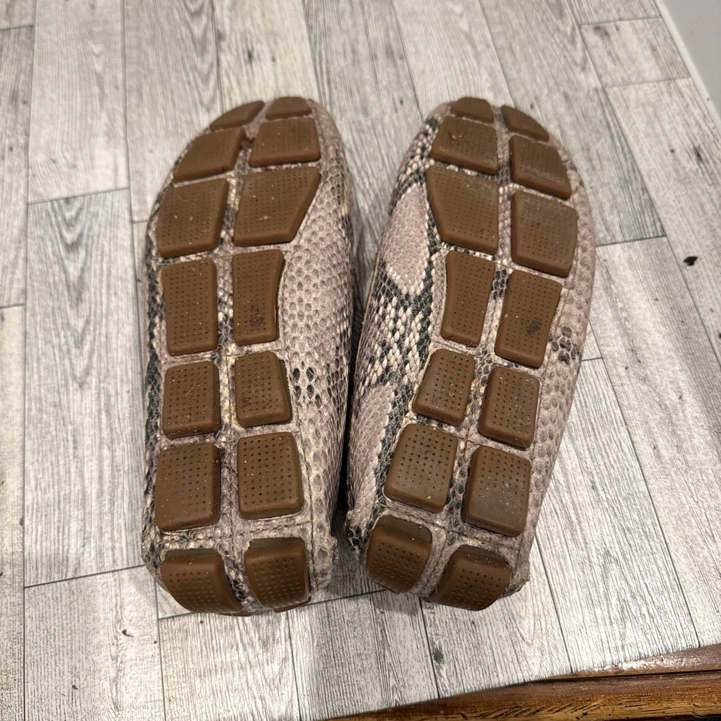 Cole Hann snake skin print loafers. 9.5