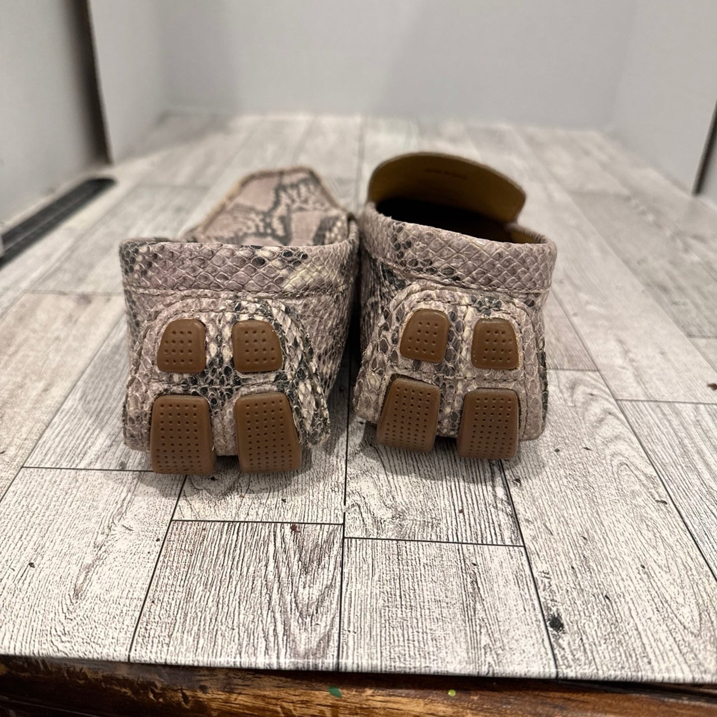 Cole Hann snake skin print loafers. 9.5