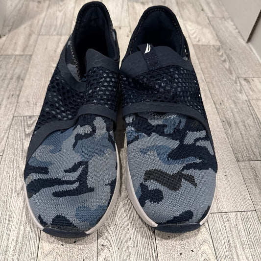 Nautical blue camouflage sneaker  size 8